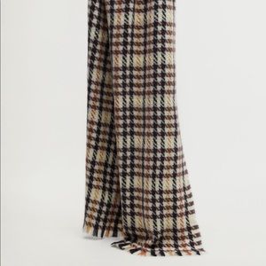 Mango houndstooth print large scarf
